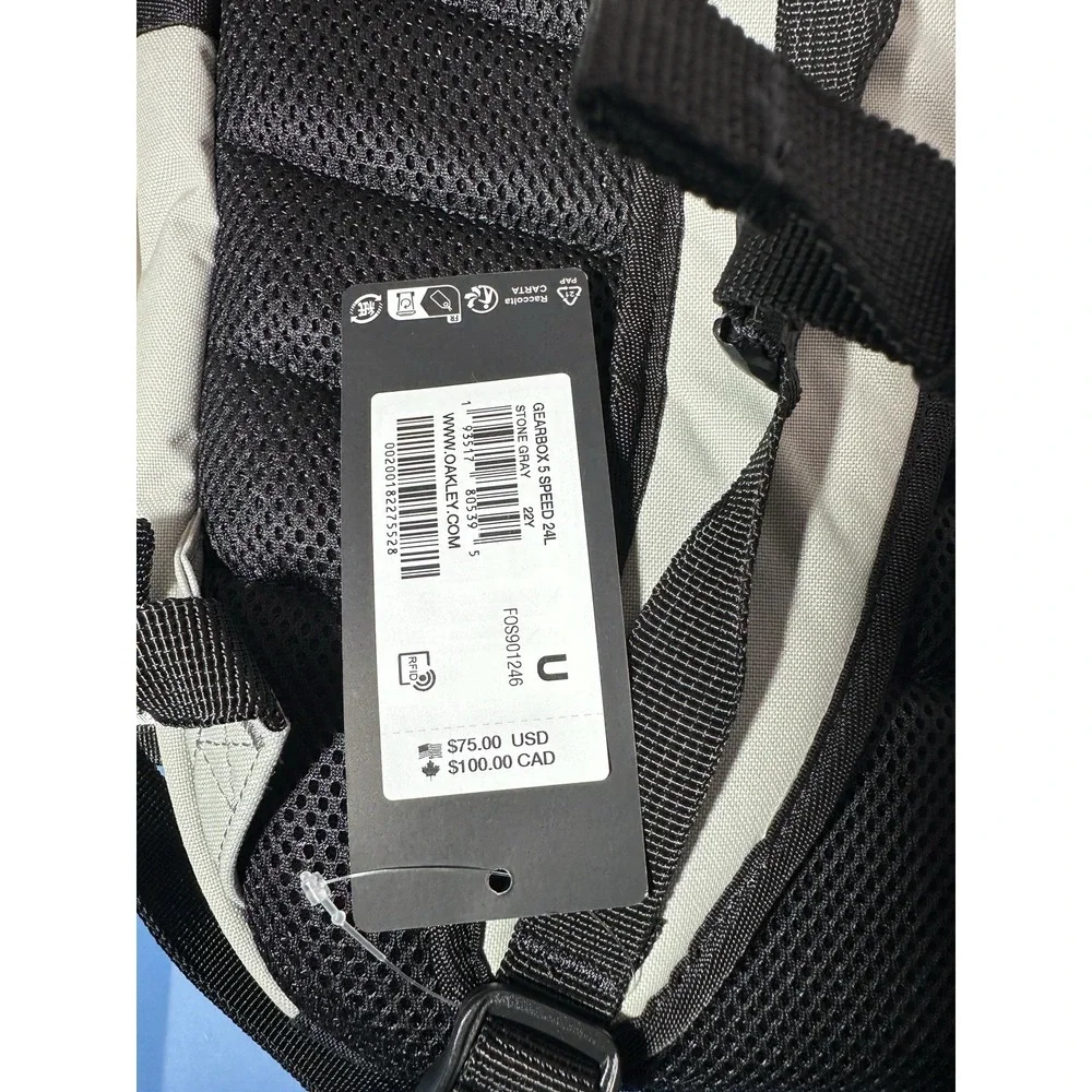 Oakley Gearbox 5 Speed 24L Backpack Stone Gray/Black NWT
